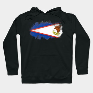 American Samoa watercolor flag Hoodie